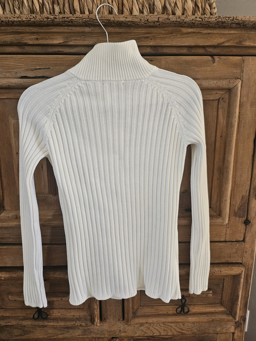 Moda International Off-White Ribbed Snap Button Cardigan - XS - Picture 8 of 8